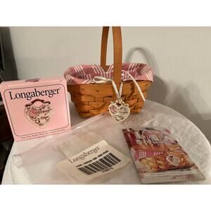 1999 Longaberger Horizon of Hope, liner, protector, tie-on, cards, extras